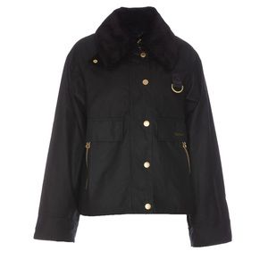 Barbour Logo Embroidered Long-Sleeve Jacket (UK8/XS) black (new season, 2023)